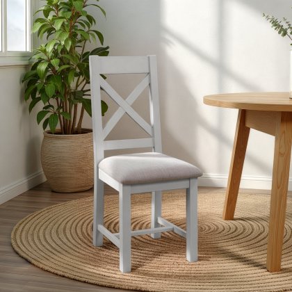 Arundel Cross Back Chair With Fabric Seat Other Paint Options Arundel Cross Back Chair With Fabric Seat Other Paint Options