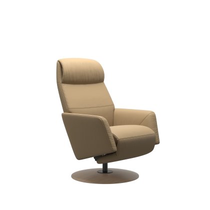 Stressless Scott Power Recliner in Paloma Leather with Disc Base