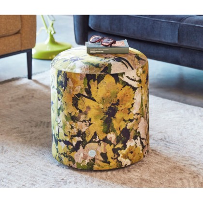 G Plan Vintage Bow Tall Round Footstool In Fabric G Plan Vintage Bow Tall Round Footstool In Fabric