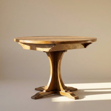 Old Charm Lichfield Round Extending Dining Table Old Charm Lichfield Round Extending Dining Table