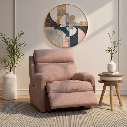 Hardy Power Recliner Chair Head Rest and Lumbar In Fabric Hardy Power Recliner Chair Head Rest and Lumbar In Fabric