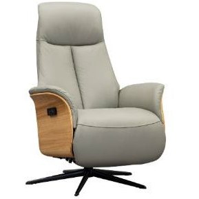 Kalmar Power Recliner with Powered Headrest In Leather Kalmar Power Recliner with Powered Headrest In Leather