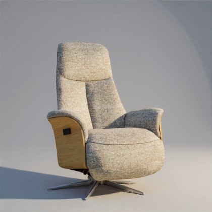 Kalmar Power Recliner with Powered Headrest and Battery In Fabric Kalmar Power Recliner with Powered Headrest and Battery In Fabric