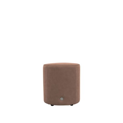 G Plan Vintage Bow Tall Round Footstool In Leather G Plan Vintage Bow Tall Round Footstool In Leather