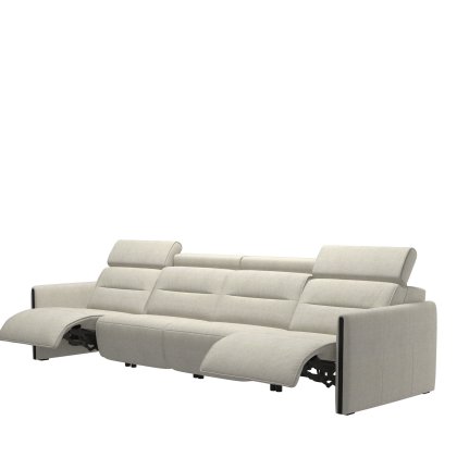 Stressless Emily 4 Seater Power Recliner with Wood Arms in Fabric Stressless Emily 4 Seater Power Recliner with Wood Arms in Fabric
