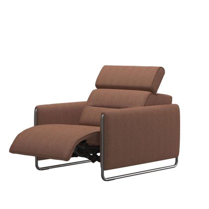 Stressless Emily Power Recliner with Steel Arms in Fabric Stressless Emily Power Recliner with Steel Arms in Fabric