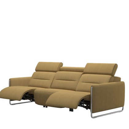 Stressless Emily 3 Seater Power Recliner with Steel Arms in Fabric Stressless Emily 3 Seater Power Recliner with Steel Arms in Fabric