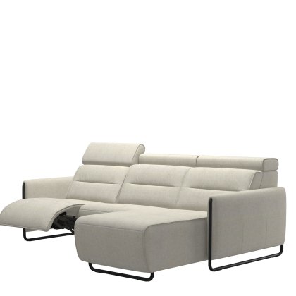 Stressless Emily 2 Seater, Power Left, Medium Longseat Right, with Steel Arms in Fabric Stressless Emily 2 Seater, Power Left, Medium Longseat Right, with Steel Arms in Fabric