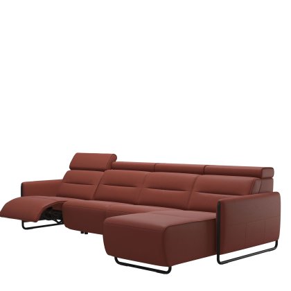 Stressless Emily 3 Seater, Power Left, Medium Longseat Right, with Steel Arms in Leather Stressless Emily 3 Seater, Power Left, Medium Longseat Right, with Steel Arms in Leather