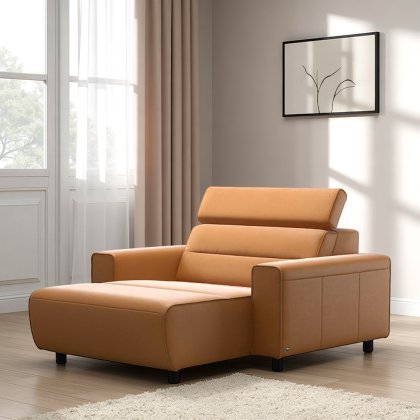 Stressless Emily Large Longseat with Wide Arms in Leather Stressless Emily Large Longseat with Wide Arms in Leather