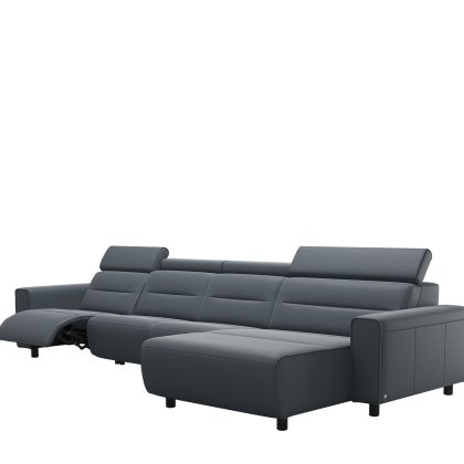 Stressless Emily 3 Seater, Power Left, Medium Longseat Right, with Wide Arms in Leather Stressless Emily 3 Seater, Power Left, Medium Longseat Right, with Wide Arms in Leather