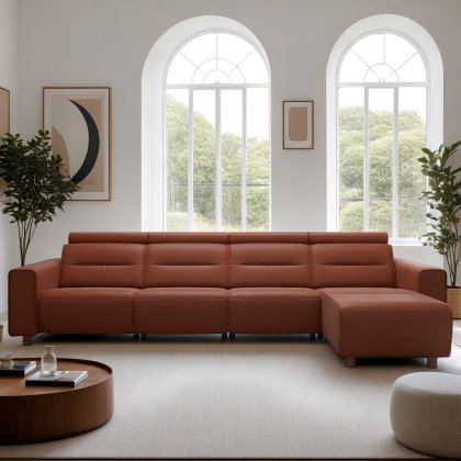 Stressless Emily 3 Seater, Power Right, Medium Longseat Left, with Wide Arms in Leather Stressless Emily 3 Seater, Power Right, Medium Longseat Left, with Wide Arms in Leather