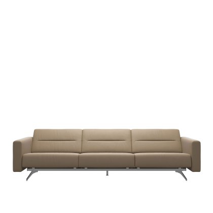 Stressless Stella 3.5 Seater Sofa with Upholstered Arms in Leather