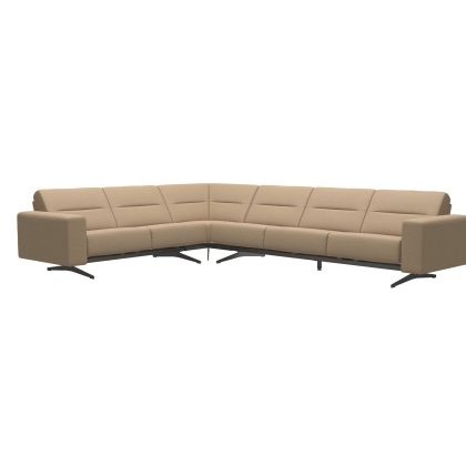 Stella Corner Group, 2 Seats LHF, 3 Seats RHF, with Upholstered Arms in Leather Stella Corner Group, 2 Seats LHF, 3 Seats RHF, with Upholstered Arms in Leather