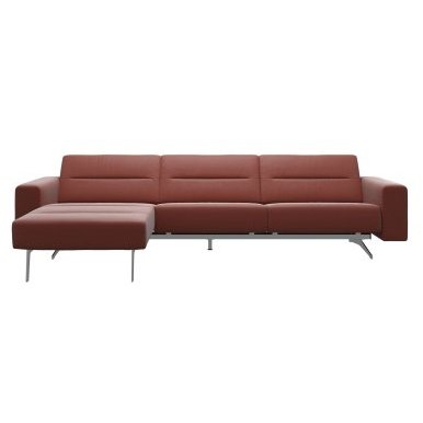 Stella 2.5 Seater with Large Longseat LHF, with Upholstered Arms in Leather Stella 2.5 Seater with Large Longseat LHF, with Upholstered Arms in Leather