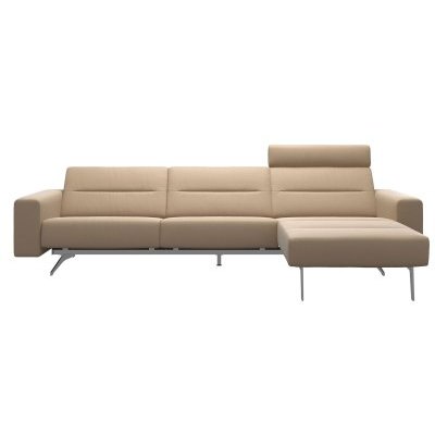 Stella 2.5 Seater with Large Longseat RHF, with Upholstered Arms in Leather Stella 2.5 Seater with Large Longseat RHF, with Upholstered Arms in Leather