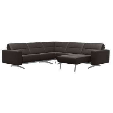 Stella Leather Corner Group, 2 Seats LHF, 1 Seat with Medium Longseat RHF, with Upholstered Arms Stella Leather Corner Group, 2 Seats LHF, 1 Seat with Medium Longseat RHF, with Upholstered Arms