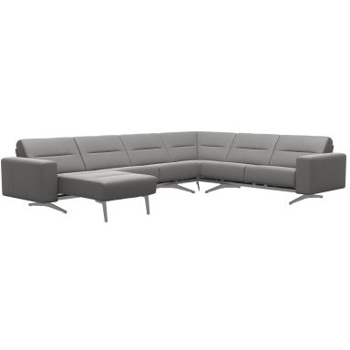 Stella Leather Corner Group, 2 Seats with Medium Longseat LHF, 2 Seats RHF, with Upholstered Arms Stella Leather Corner Group, 2 Seats with Medium Longseat LHF, 2 Seats RHF, with Upholstered Arms
