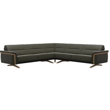 Stella Corner Group, 2.5 Seats LHF, 2.5 Seats RHF, with Wood Arms in Leather Stella Corner Group, 2.5 Seats LHF, 2.5 Seats RHF, with Wood Arms in Leather