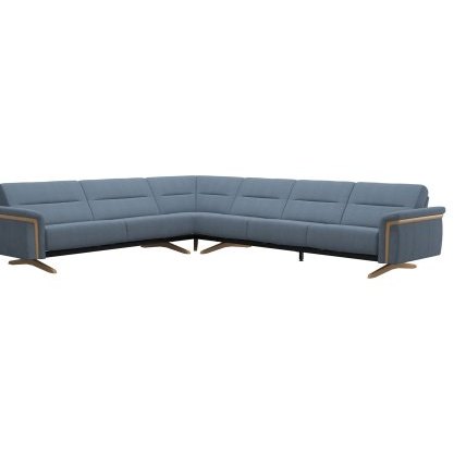 Stella Corner Group, 2.5 Seats LHF, 3 Seats RHF, with Wood Arms in Fabric Stella Corner Group, 2.5 Seats LHF, 3 Seats RHF, with Wood Arms in Fabric
