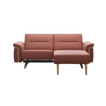 Stella 1 Seater with Medium Longseat RHF, with Wood Arms in Leather Stella 1 Seater with Medium Longseat RHF, with Wood Arms in Leather