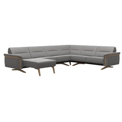 Stella Corner Group, 2 Seats with Medium Longseat LHF, 2 Seats RHF, with Wood Arms in Lea Stella Corner Group, 2 Seats with Medium Longseat LHF, 2 Seats RHF, with Wood Arms in Lea