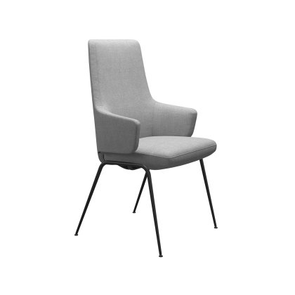 Stressless Vanilla High Back Dining Chair with Arms and D300 Legs in Fabric Stressless Vanilla High Back Dining Chair with Arms and D300 Legs in Fabric