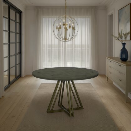 Athena Fumed Oak 4 Seater Circular Dining Table Athena Fumed Oak 4 Seater Circular Dining Table