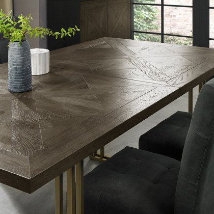 Athena Fumed Oak 6-8 Extension Dining Table Athena Fumed Oak 6-8 Extension Dining Table