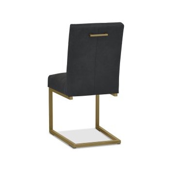 Athena Upholstered Cantilever Chair - Black Fabric (Pair) Athena Upholstered Cantilever Chair - Black Fabric (Pair)