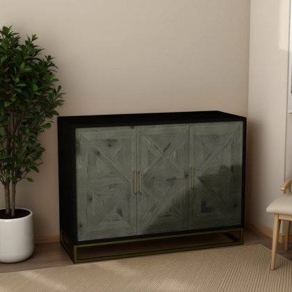 Athena Fumed Oak Narrow Sideboard Athena Fumed Oak Narrow Sideboard