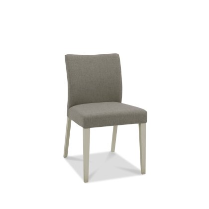 Bergen Grey Washed Upholstered Chair - Titanium Fabric (Pair)