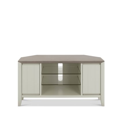 Bergen Grey Washed Oak & Soft Grey Corner Entertainment Unit