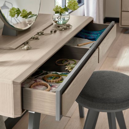 Brunel Scandi Oak & Dark Grey Dressing Table