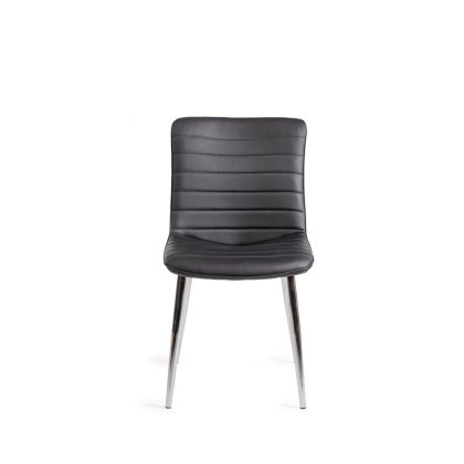 Rothko Chair in Black Faux Leather (Pair)