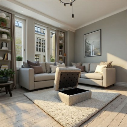 G Plan Holmes Storage Footstool in Fabric G Plan Holmes Storage Footstool in Fabric