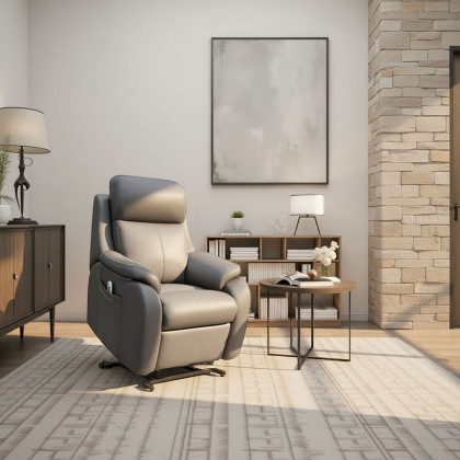 G Plan Kingsbury Small Dual Elevate Chair in Leather G Plan Kingsbury Small Dual Elevate Chair in Leather