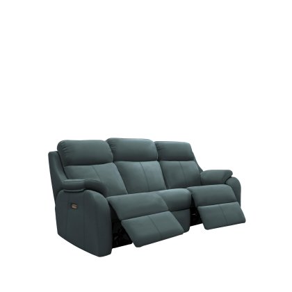 G Plan Kingsbury 3 Seater Curved Double Recliner in Leather