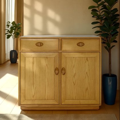 Ercol Windsor 2 Door High Sideboard Ercol Windsor 2 Door High Sideboard