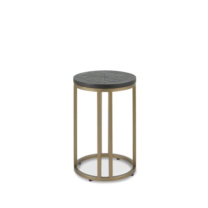 Chevron Peppercorn Ash Side Table