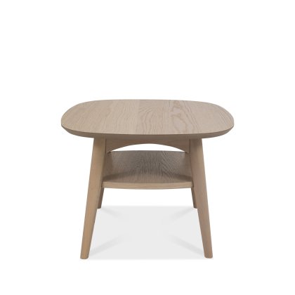 Dansk Scandi Oak Lamp Table with Shelf