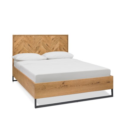 Riva Oak 150cm Panel Bedstead