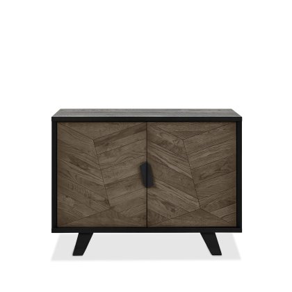 Emerson Weathered Oak & Peppercorn Narrow Sideboard