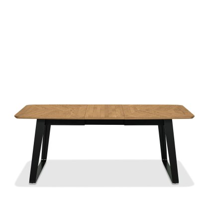 Emerson Rustic Oak & Peppercorn 4-6 Extension Dining Table