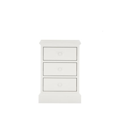 Ashby White 3 Drawer Nightstand