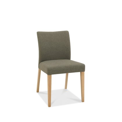 Bergen Oak Upholstered Chair - Black Gold Fabric (Pair)