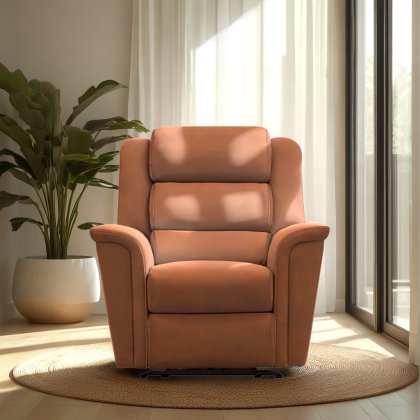 Colorado Small Power Recliner Armchair with USB Port Leather Colorado Small Power Recliner Armchair with USB Port Leather