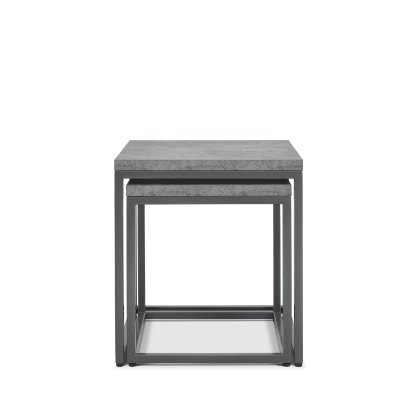 Renzo Zinc Dark Grey Nest of Lamp Tables