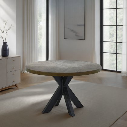 Ellipse Fumed Oak Circular Dining Table Ellipse Fumed Oak Circular Dining Table