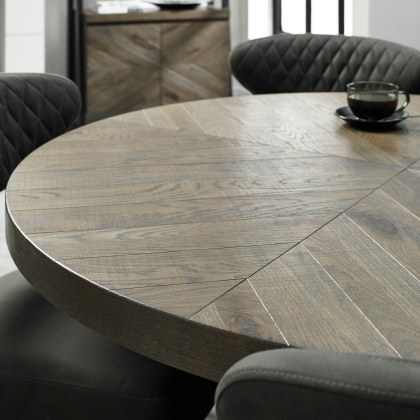 Ellipse Fumed Oak Circular Dining Table Ellipse Fumed Oak Circular Dining Table